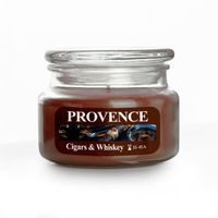Provence SVÍČKA VE SKLE S VÍČKEM 200G CIGARS/WHISKEY,1 KNOT_hamashop