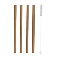 Nápojové brčko 4 ks s kartáčkem