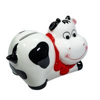 pokladnička KRAVIČKA, 14x8x9,5cm, otvír., keramika