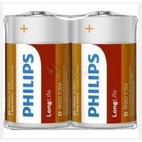 baterie PHILIPS R20 1,5V, monočlánek, ZnCl (krab.24ks=12x2ks)