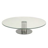 podnos d30x7cm, otočný, na noze, sklo