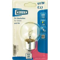 Xavax Oven Lamp, 40W, 300°, E27, drop-shaped, clear