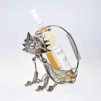 Stojan na víno kovový - Kočička