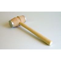 palička na maso, oba konce kov, dřevo/kov