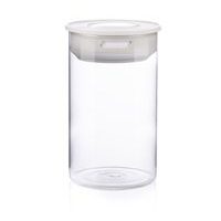 ALPINA Skleněná dóza 16,5 cm bílá ED-224194bila