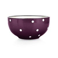 TORO MISKA FIALOVÁ S BÍLÝMI PUNTÍKY,490ML,13CM KERAMIKA_hamashop