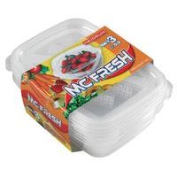 heidrun SADA 3 KS PLASTOVÝCH OBDÉLNÍKOVÝCH DÓZ Á 0,9L_hamashop