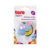 TORO SVÍČKA DORTOVÁ ČÍSLICE 0, "SLON", 5X4X1,3CM_hamashop