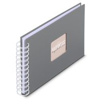 Hama album klasické spirálové FINE ART 24x17 cm, 50 stran, kamenná šedá, bílé listy