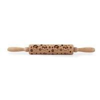 TORO VÁLEČEK DŘEVĚNÝ NA TĚSTO SE VZOREM SNĚHULÁK 19CM_hamashop