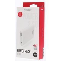 Hama SLIM 5HD, powerbank, 5000 mAh, 1 A, výstup: USB-A, bílá