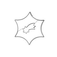 Vykrajovačka hvězda oblá s kometou