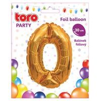 TORO BALÓNEK ČÍSLICE 0, 30CM, MATNĚ ZLATÁ_hamashop