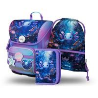 BAAGL SET 3 Ergo Axolotl: aktovka, penál, sáček