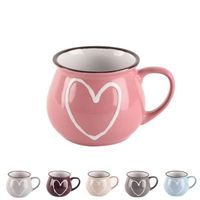 hrnek 320ml SRDCE-Heart, 6barev, keramika