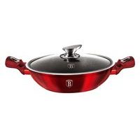 BERLINGERHAUS Pánev Wok s poklicí 30 cm Burgundy Metallic Line BH-7110