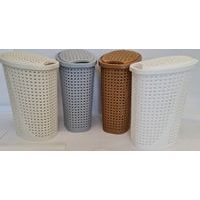 koš 45l na použ.prádlo, ovál, 31,5x40,5x55,5cm, RATAN