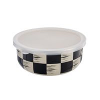 Miska ŠACHOVNICE Lem s víkem pr. 15,5 cm