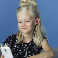 Thomson dětská sluchátka EAR3106, silikonové špunty, růžová/bílá