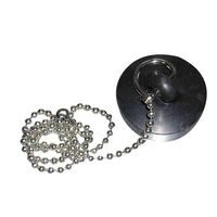 zátka vana d46+řetízek, černá