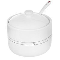 cukřenka d9,5cm+lžička SRDÍČKA, keramika