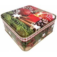 dóza plech. 16x16x7cm VÁNOČNÍ CUKROVÍ