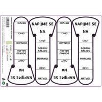 etikety NAPIJME SE 4ks, samolepky