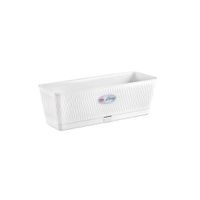 truhlík 50cm bílý LIBERTY+miska, š18xv16cm, plast