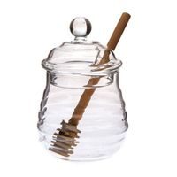 dóza 250ml, d6,5x 8,2cm, na med, naběračka, sklo*duden 2025