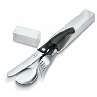 sada nůž skládací Swiss Classic+lžíce+vidlička, Victorinox, černá