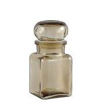 dóza 150ml kouř. TK150/K, 5,5x5,5x12cm, sklo