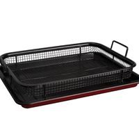 BERLINGERHAUS Plech na pečení s nepřilnavým povrchem a kov. košem Burgundy Metallic Line 32,5x24,5x2 cm BH-7855