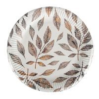 PROCOS TALÍŘKY PAPÍROVÉ ŠEDÉ VĚTVIČKY 8KS, 23CM_hamashop