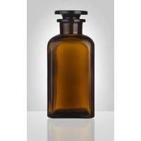 dóza-prachovnice 250ml-čtv.hnědá, zabr.víko, sklo