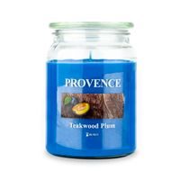 Provence SVÍČKA VE SKLE S VÍČKEM 510G TEAKWOOD PLUM,1KNOT_hamashop