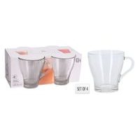 hrnek 300ml, 4ks, na kávu/čaj, sklo