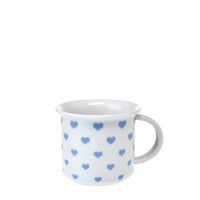 hrnek 100ml TINA - MODRÁ SRDÍČKA, čes.porcelán