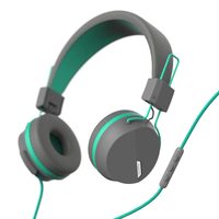Hama on-ear sluchátka s mikrofonem Next, šedá/zelená