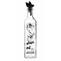 láhev 0,50l OLIVE OIL, čtverc.sklo, nálevka plast