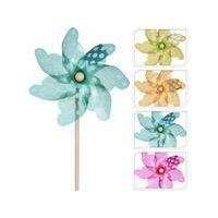 zápich větrník 55cm, d22cm, transparent, dekorace