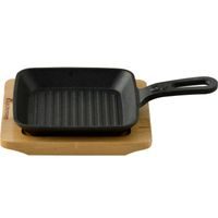 MASTERPRO Pekáč litinový s podstavcem COOK & SHARE 17x10x2,5 cm černá BGMP-3807-EM