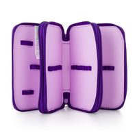 Penál 1 p. 2 chlopně, prázdný UNICOLOR blue