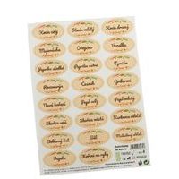 etikety KOŘENÍ na kořenky, 23ks ovál, samolepky