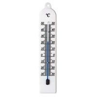 teploměr 17,5x3,2cm univ., -30°C+50°C, PLASTIC bílý