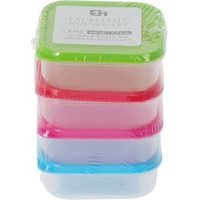 box-sada 4ks, čtverc. 7,2x7,2x2,5cm, plast