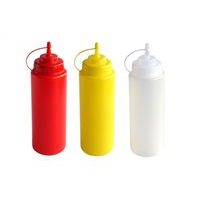 láhev 1,025l SAUCE-omáčky, šir.hrdlo, špička, MIX, plast