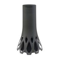 váza hřbit. d10x34,5cm ROSETA 1,3l ANTRACIT zátěžová