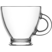 hrnek 225ml, 6ks, ROMA, čirý, sklo