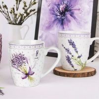 hrnek 340ml LEVANDULE, new bone