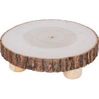 podnos d21cm, na noze, dřevo